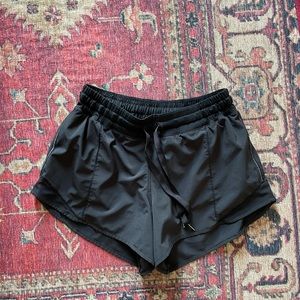 Lululemon black running shorts size 6